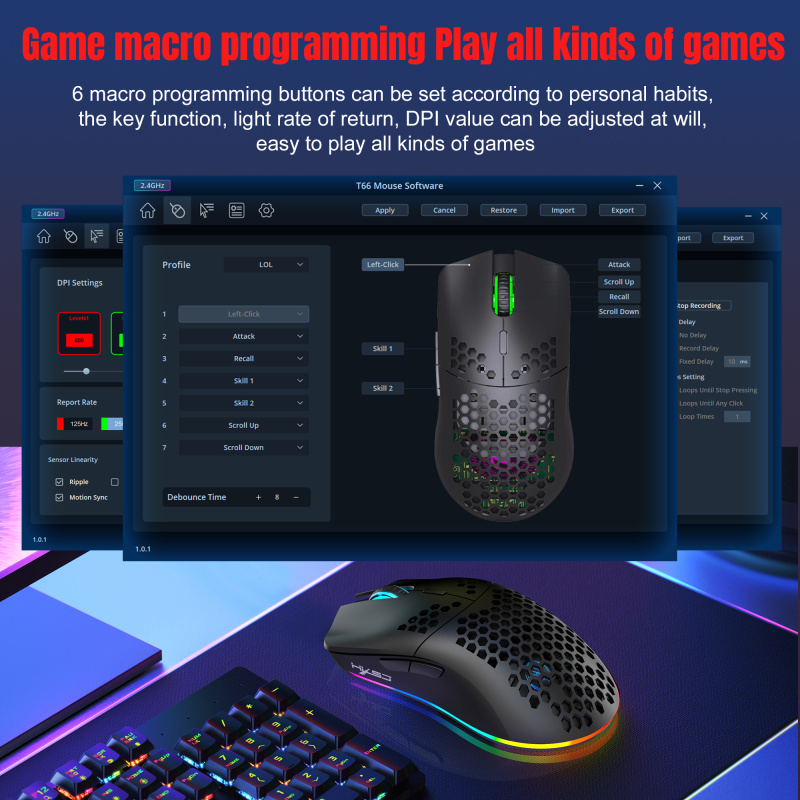 Wired+2.4G+Bluetooth 5.3 the third mock examination game mouse